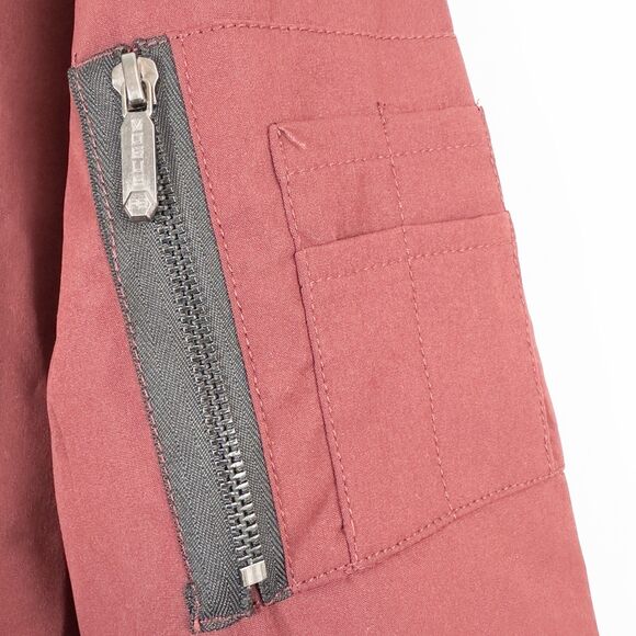 Sandbank Slim Fit Softshell Flight Bomber Jacket Mens Medium Maroon Red Full Zip - Picture 8 of 13